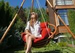 Фото №2 Подвесное деревянное кресло качели с подушками - комплект МАЙЯ SET