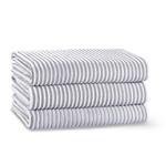 фото Полотенце Terry Stripe Цвет: Белый, Серый (100х180 см)