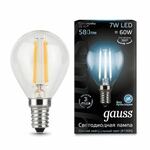 фото Лампа gauss filament globe e14 7w 4100k Gauss 105801207