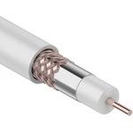 фото Кабель коаксиальный rg-6u+cu, 48%, 75 ом, 100м, белый proconnect 01-2206