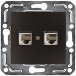 фото Розетка телефонная rj11 двухместная volsten v01-14-f22-m magenta nero 9994