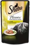 фото Корм для кошек SHEBA Pleasure Утка и цыпленок 85г