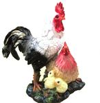 фото Фигура садовая Петух  с цыплятами н26.l24 Тпк полиформ