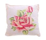 фото Подушка DHC Роза 40х40см White-Pink