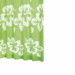 фото Штора для ванных комнат Flowerpower (Т) зеленый 180*200 Ridder