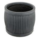фото Горшок L&t pottery для цветов lt бочка ребристый серый д24