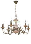 фото Люстра подвесная La Lampada Lam L 1202/8 Bronz Craquelet