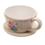 фото Горшок-чашка для цветов пионы с поддоном d20.5 Dehua ceramic