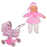 фото Коляска классическая Bambolina Boutique с куклой 36 см