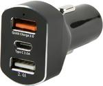 фото Автомобильное зарядное устройство Red Line APD-3A 2USB+Type-C черный