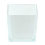 фото Ваза белая Hakbijl glass cubic 14 см