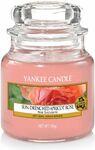 фото Ароматическая свеча Yankee candle маленькая Персиковая роза 104 г