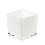 фото Ваза Hakbijl glass cubic 12х12х12см белая