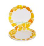 фото Набор одноразовых тарелок Paclan 23 см 12 шт White-Yellow