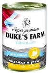 фото Корм для собак Duke's Farm индейка, утка, рис, шпинат 400 г