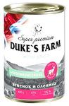 фото Корм для собак Duke's Farm ягненок, оленина, рис, шпинат 400 г