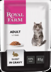 фото Корм для кошек ROYAL FARM кролик в соусе 85г