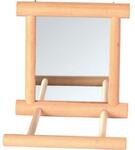 фото Игрушка для птиц TRIXIE Деревянное зеркало с жердочкой 9x9см