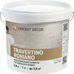 фото Покрытие декор травертино романо 7 кг Vincent decor