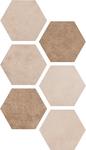фото Плитка Argenta Ceramica Atlas Hexagon Multi Warm 25х22