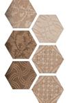 фото Плитка Argenta Ceramica Atlas Hexagon Patchword Warm 25x22 см 00-00000317