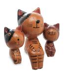 фото Статуэтка Decor and Gift, mini кошка с котятами, 10 см, 3 шт