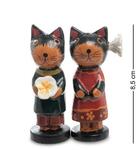 фото Статуэтка Decor and Gift, mini кот и кошка с цветком, 8,5 см, 2 шт