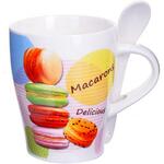 фото Кружка LORAINE, MACARONS, 340 мл, с ложкой