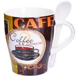 фото Кружка LORAINE, COFFEE, 340 мл, с ложкой, разноцветный