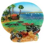 фото Тарелка декоративная "Морская бухта" 3D 10см (уп.4/96шт.)