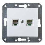 фото Розетка телефонная rj11 двухместная volsten v01-21-f22-m violet 9127