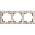 фото Рамка werkel wl07-frame-03 на 3 поста белое золото a036750