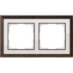 фото Рамка werkel wl17-frame-02 на 2 поста бронза белый a037683