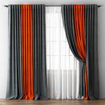 фото Классические шторы Кирстен Цвет: Терракотовый