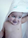 фото Детское полотенце Bovi Цвет: Белый/Голубой (100х100 см)