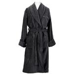 фото Халат махровый унисекс Gant Home PREMIUM VELOUR ROBE, размер S, темно-серый, 100% хлопок