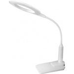 фото Настольный светильник camelion kd-814 c01 белый, led, основание+струбцина, 7вт, 230в, сенсорное включение, 4 уровня яркости, 450лм, 4000к 12845