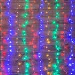 фото Гирлянда neon-night дождь (занавес) 2.5x2 м, прозрачный пвх, 300 led мультиколор, ip20 235-059