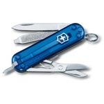 фото Нож-брелок victorinox classic signature 0.6225.t2 58 мм, 7 функций, синий полупрозрачный