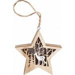 фото Деревянная фигурка с подсветкой neon-night звездочка 24х13х3.6 см 504-022