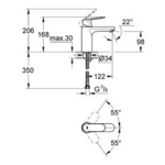 Фото №2 Смеситель для раковины Grohe Eurosmart Cosmopolitan 23327000