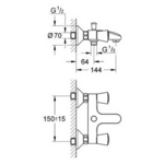 Фото №2 Смеситель для ванны Grohe Costa S 25483001