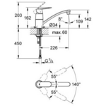 Фото №2 Смеситель для раковины Grohe Eurosmart Cosmopolitan 32842000