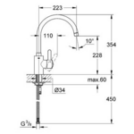 Фото №2 Смеситель для раковины Grohe Eurosmart Cosmopolitan 32843000