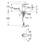 Фото №2 Смеситель для биде Grohe Eurosmart Cosmopolitan с цепочкой 32840000