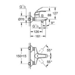 Фото №2 Смеситель для ванны Grohe Eurosmart 2015 33300002