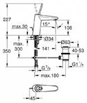 Фото №2 Смеситель для раковины Grohe Eurodisc 23427000