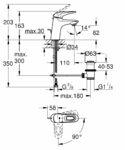 Фото №2 Смеситель для раковины Grohe Eurostyle 2015 23374LS3 с донным клапаном