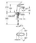 Фото №2 Смеситель для раковины Grohe Eurostyle с цепочкой 23713003