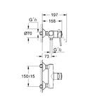 Фото №2 Смеситель для душа Grohe BauClassic 32867000